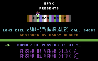 Jumpman Junior screenshot 3 for Commodore 64